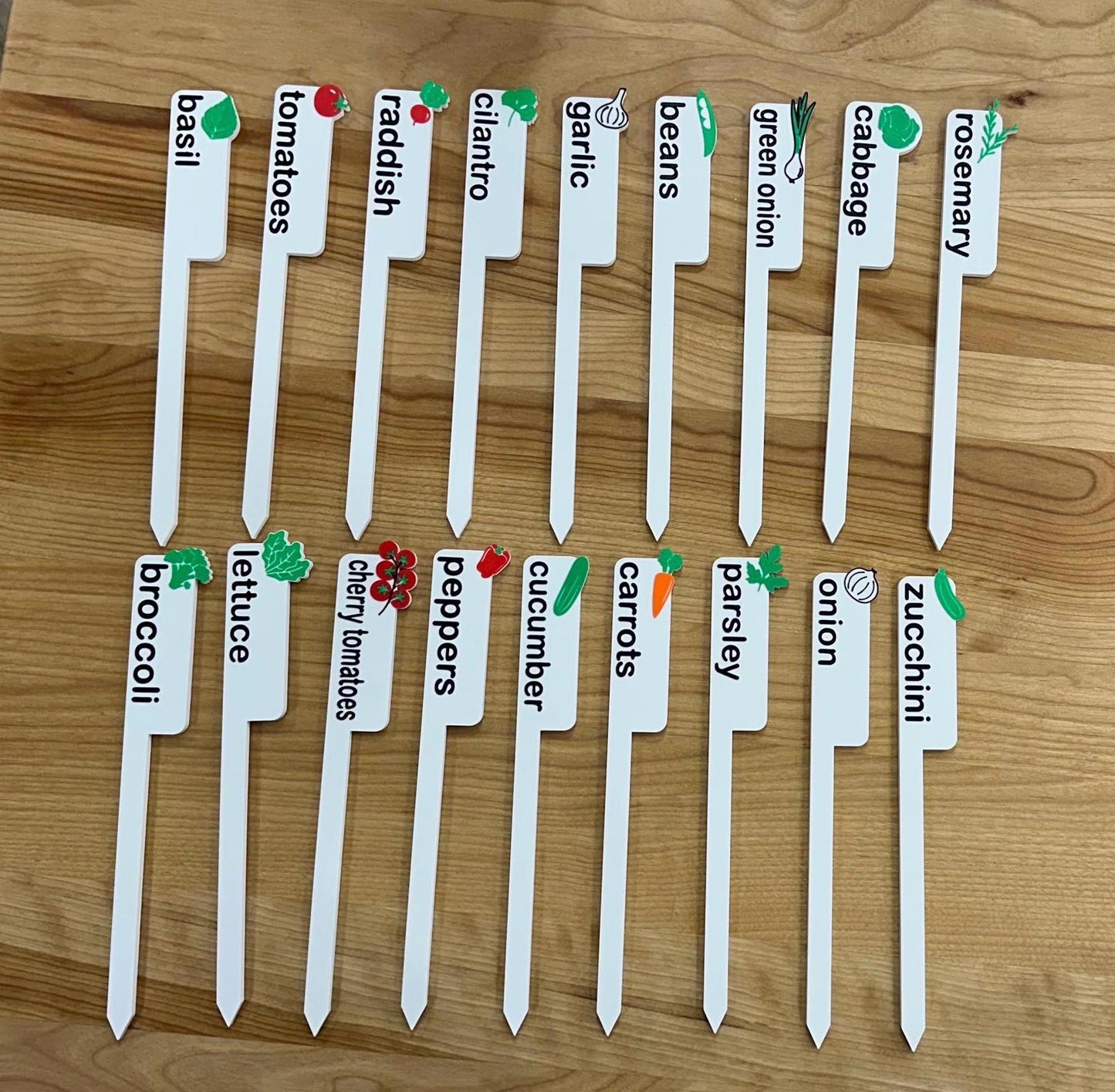 Garden Vegetable and Plant Markers Stakes
