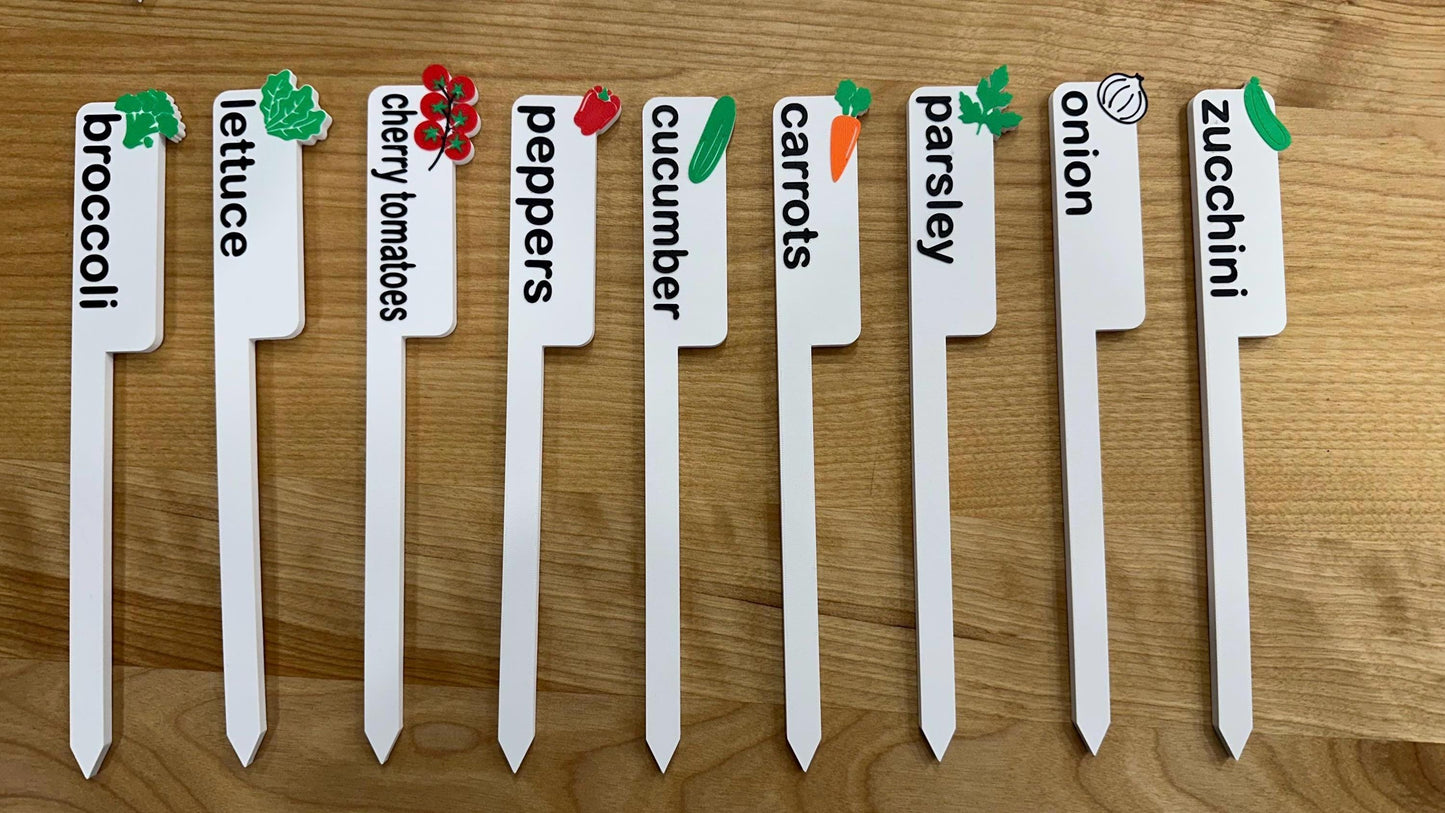 Garden Vegetable and Plant Markers Stakes