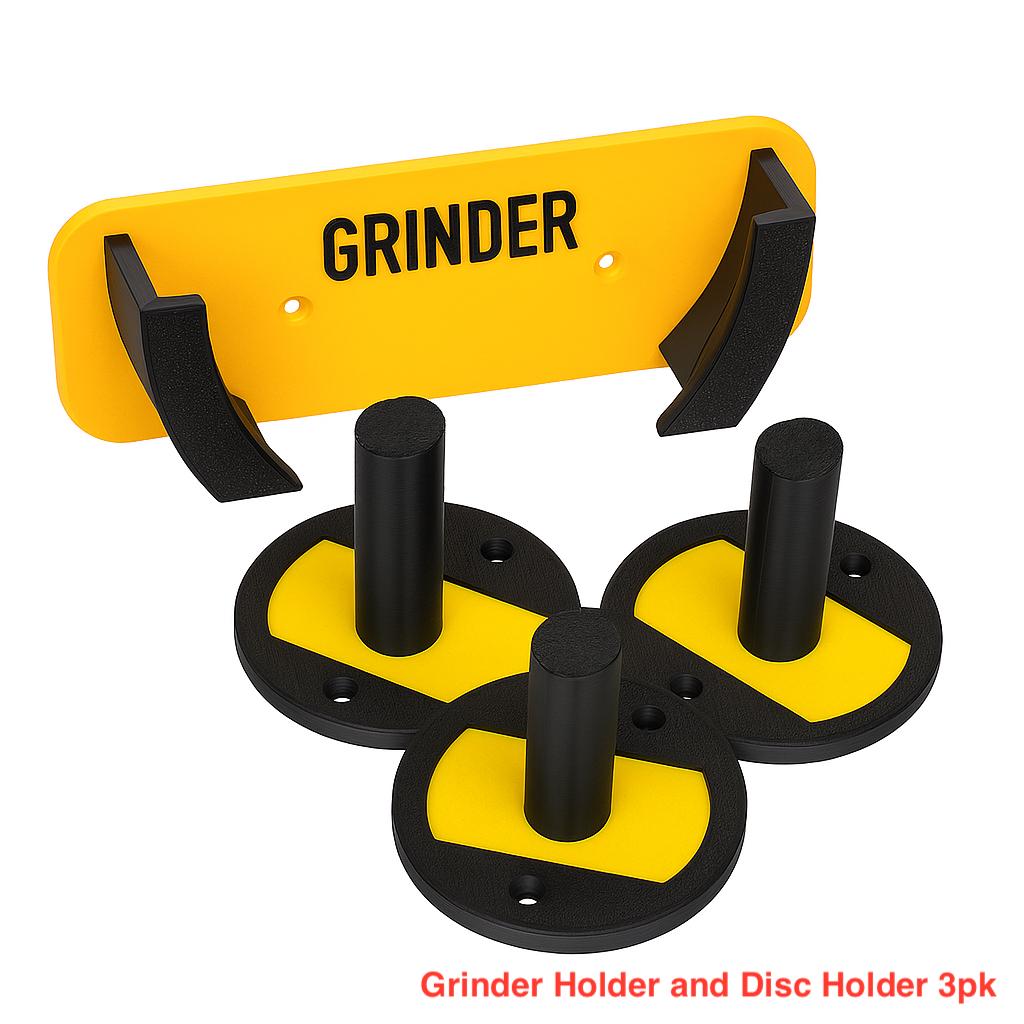 Angle Grinder Tool Holder and Disc Organizer Wall Mounted Storage Rack