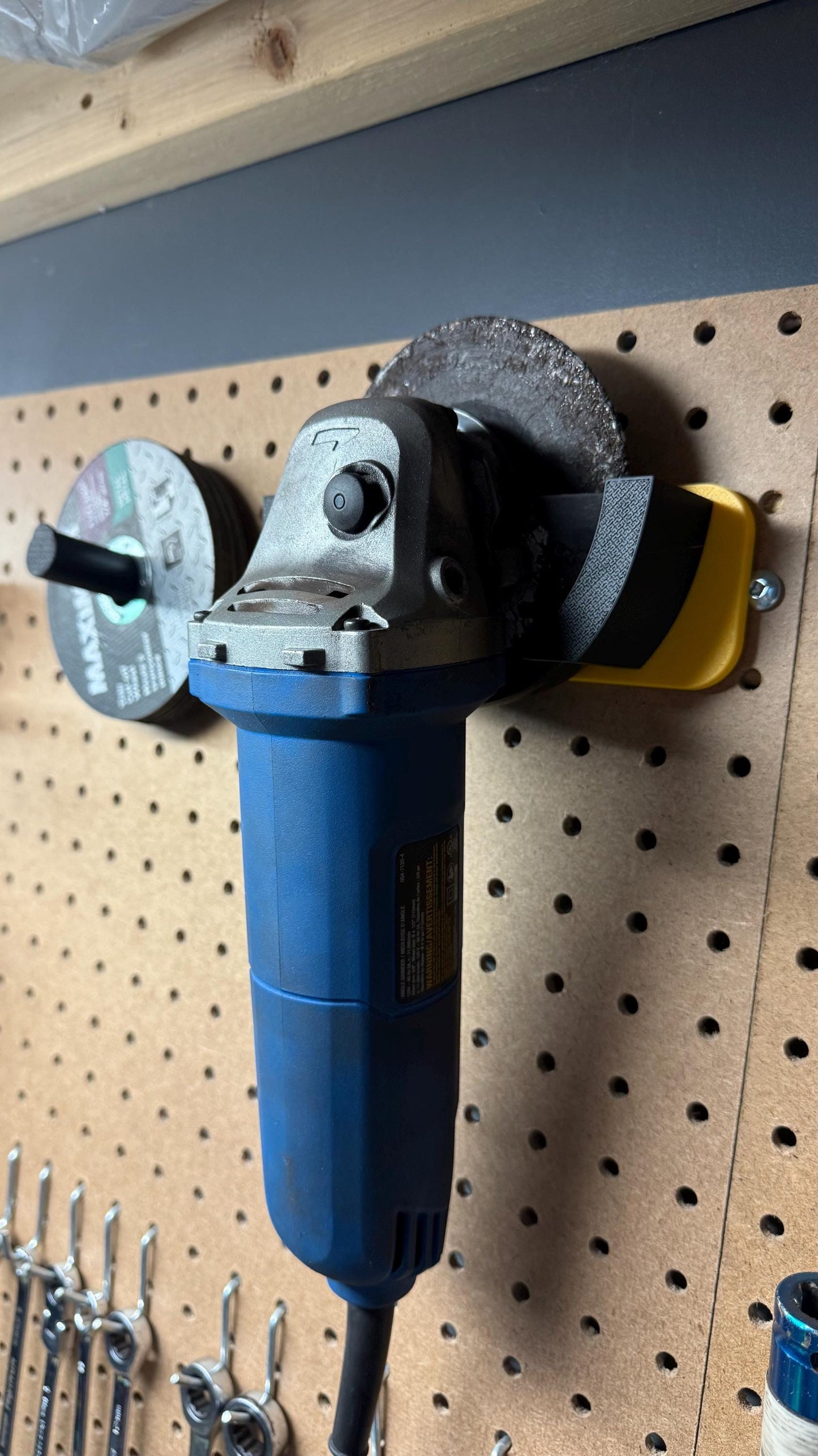 Angle Grinder Tool Holder and Disc Organizer Wall Mounted Storage Rack